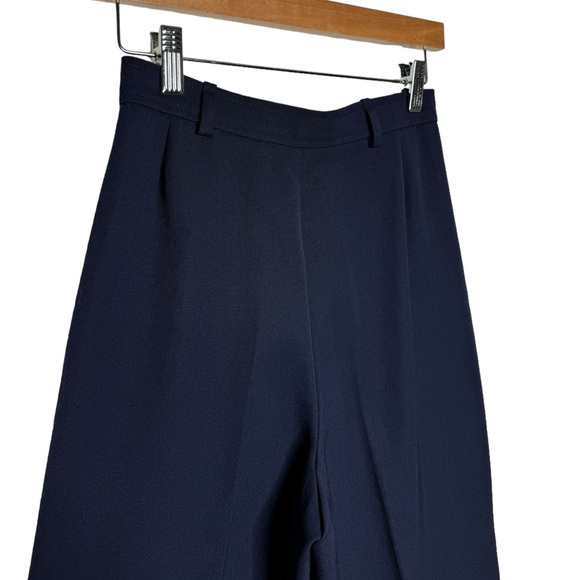 Yves Saint Laurent | Vintage Wool Pleated Wide Leg Trousers 34 - Picture 6 of 10